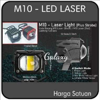 Lampu Tembak Mobil / Motor - M10 Led Laser - Chasing Full Besi - 12v