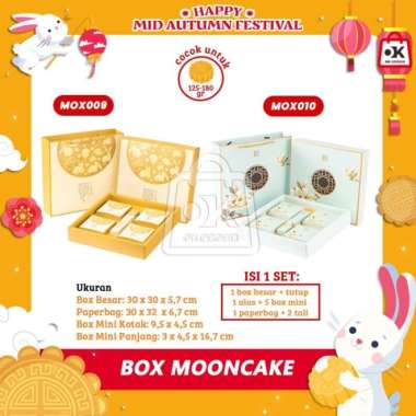 Box Mooncake Dus Kue Bulan isi 4 Chinese Mooncake Festival (1 set) MOX0010 Biru