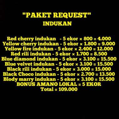 paket request udang hias INDUKAN aquascape aquarium Multicolor