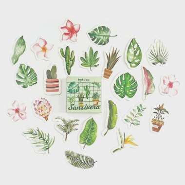 Stiker Journal Sansivera untuk Notebook, Planner, Bullet Journal
