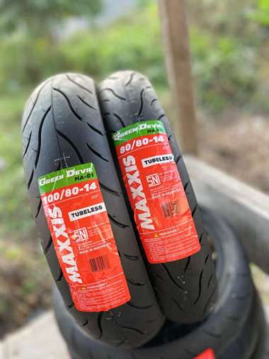 BAN LUAR MOTOR MAXXIS GREEN DEVIL MA-G1 RING 14 TUBELESS 90/80 14
