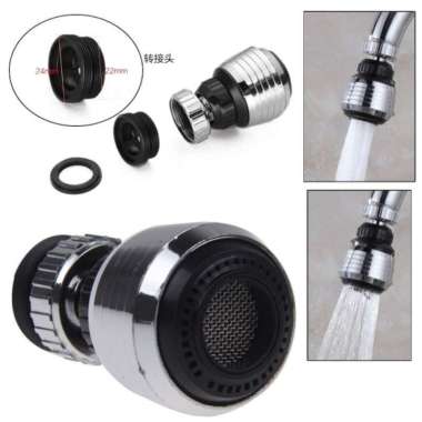 Sambungan Filter Kran Air 360 Aerator Kepala Keran Putar Cuci Piring H