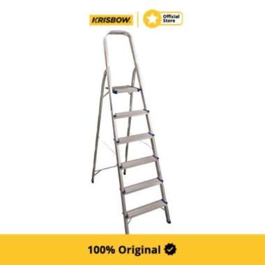 Krisbow Ladder Tangga Aluminium Dengan Handle 8 Step 1.7 Mtr