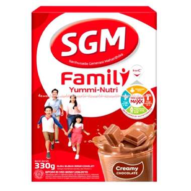 Promo Harga SGM Family Yummi Nutri Creamy Chocolate 330 gr - Blibli