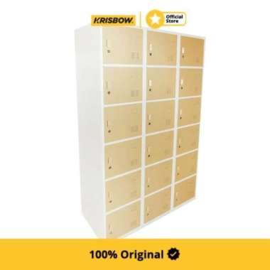 Krisbow Loker 18 Pintu Multi Coloumn Locker - Kuning