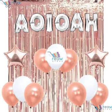 Paket Dekorasi Hiasan Balon Pesta AQIQAH Girl Anak Cewe Perempuan