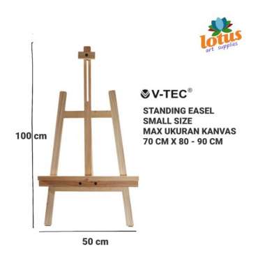 V-Tec Standing Wooden Easel Kanvas Lukis Stand Kayu Small Multicolor