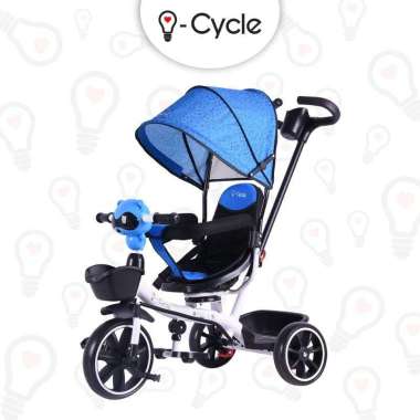 Tricycle Stroller Anak i-Cycle (Titus) Biru