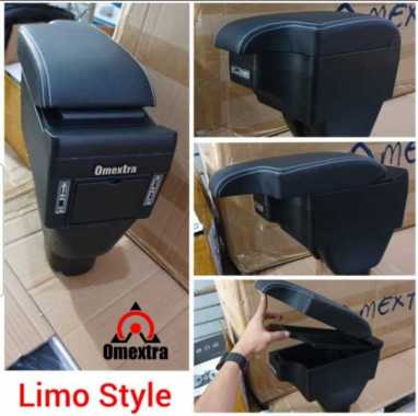 Omextra Armrest AVANZA XENIA Console Box Xenia Avanza thn 2012 to 2017 JAHIT MERAH LIMO REGULAR