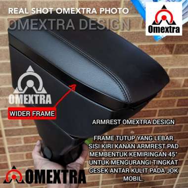 Omextra Armrest AVANZA XENIA Console Box Xenia Avanza thn 2012 to 2017 JAHIT HITAM OMEXTRA DESIGN