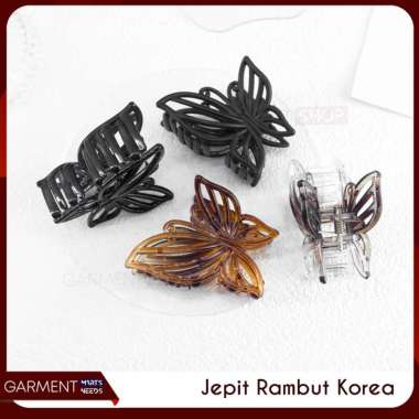Jepit Kupu Jedai Plastik Wanita Dewasa Jepitan Rambut Model Kupu-Kupu Bahan Premium Doff Glossy Warn