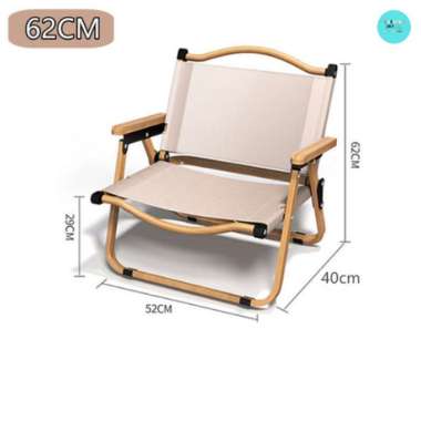Kursi Camping Lipat Kain Oxford 600D 62 cm Foldable Chair Khaki
