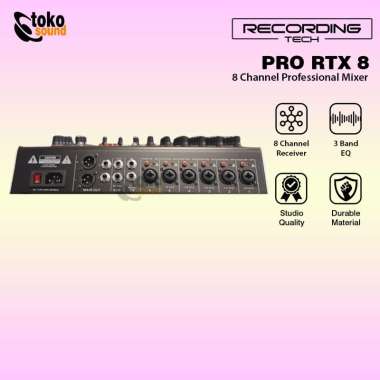 Recording Tech Pro RTX8 - 8 Channel Professional Audio Mixer