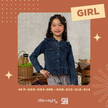 Little X∙eight Girl Eritha Jacket - Denim Jacket Anak Perempuan 5-6 tahun