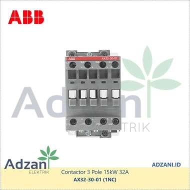 ABB Contactor 15kW AX32-30-01 32A 220VAC Kontaktor 1SBL281074R8001 1NC
