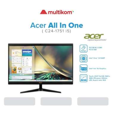PC AIO Acer C24-1751 i5-1240P 8GB 512SSD TOUCH IPS W11 OHS