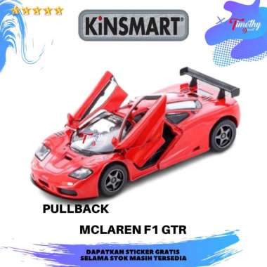 Diecast Kinsmart Mclaren F1 GTR Varian Warna Skala 32 Pullback F1 MERAH