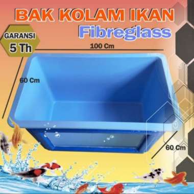 Bak ikan/kolam ikan / aquarium + bahan fiber glass + sisi depan kaca