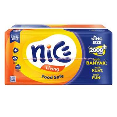 Nice Living Food Safe 1000gr Tissue Tisu Nais Naice 2ply Tissu Besar Nice King Size 1kg Kemasan Besa