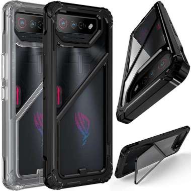 Armor Hybrid Stand Case Asus ROG Phone 7 - 7 Ultimate - Acrylic Cover Clear