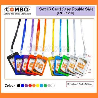 Card Holder / Id Card 2 Side / Card Plate / Gantungan Kartu Casing ID Card / Name Tag Colour 2061D O