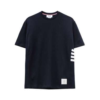 Thom Browne Side Rib Stripe T-Shirt Navy 3 Blue