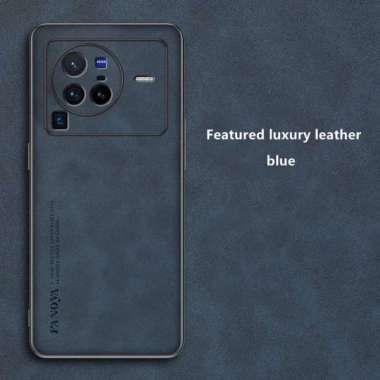CASING VIVO X80 PRO 5G CASE VIVO X80 5G PREMIUM LEATHER COVER X80 5G BIRU