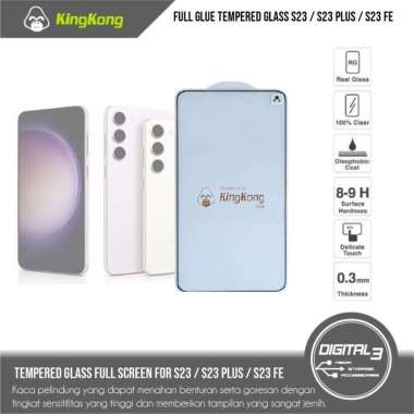 Kingkong Full Glue Tempered For Samsung S23 S23 Plus FE Screen Guard S23 PLUS
