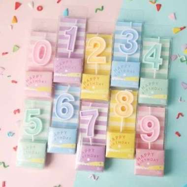 Lilin Angka Pastel / Lilin HBD / Lilin Ulang Tahun 1
