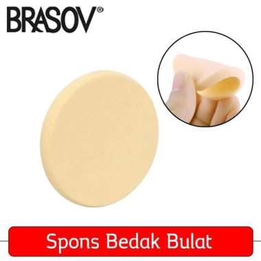 BRASOV Spons Bedak Bulat Tebal | Spons Bedak Petak | Spons Bulat Tipis | Sponge Puff Make Up Brasov 