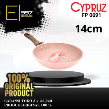 Fry pan Anti Lengket Cypruz Colorful Marble Series 14cm FP 0691 - Pink