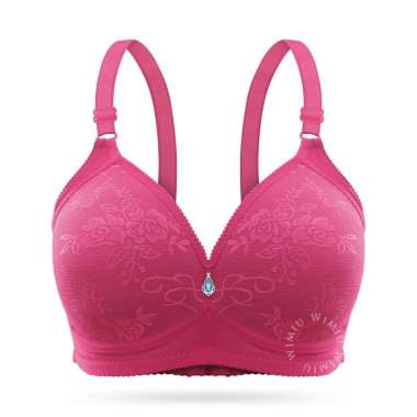 Wimiu BH Bra Wanita BH Tanpa Kawat Busa Tipis Motif Bunga Beha Perempuan Women Woman Bra 100179 Maro