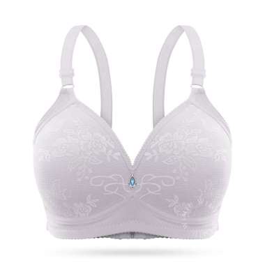 Wimiu BH Bra Wanita BH Tanpa Kawat Busa Tipis Motif Bunga Beha Perempuan Women Woman Bra 100179 Lila