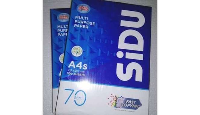 Kertas HVS Sidu 70gsm A4s