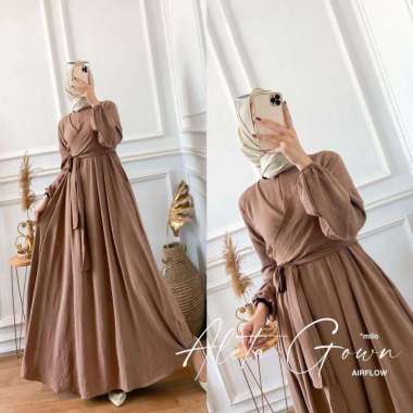 HugoStore - Aleta Gamis Dress Maxy Bahan Hyget Super Milo