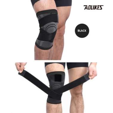 Pelindung Lutut KneePad Knee Support Knee Protector Knee Brace Aolikes M - HITAM