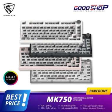 FL Esports MK750 Southfacing Wireless Mechanical Barebone Keyboard White