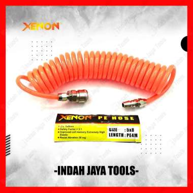 XENON Recoil PE Hose 4 Meter - Selang Angin Kompresor Udara Spiral