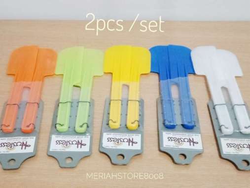 Spatula Polesan Mentega Karet Silicon Sodet 2pcs/set Hostess