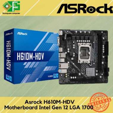Asrock H610M-HDV Motherboard Intel Gen 12 Socket LGA 1700