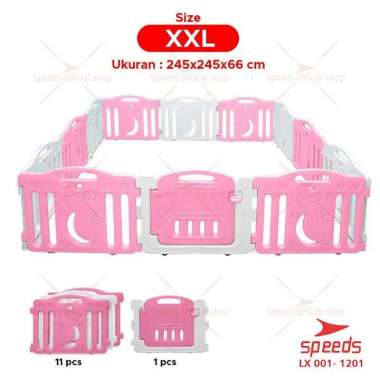 Siya ✨Free Bubblewrap Pagar Anak Bayi Speeds Lx 001-1201 Pagar Set Playground Pagar Mainan Anak Play