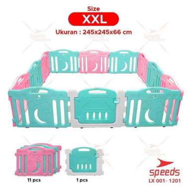 Siya ✨Free Bubblewrap Pagar Anak Bayi Speeds Lx 001-1201 Pagar Set Playground Pagar Mainan Anak Play