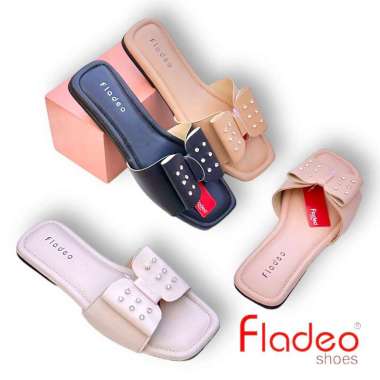 Sandal flat wanita terbaru brand matahari kekinian anti slip 37 Fladeo SPP cream