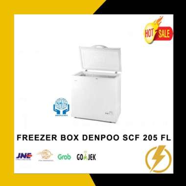 100% Produk Ori Freezer Box Denpoo 155 Liter - Scf 205 Fl Multicolor