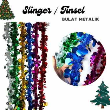 Slinger / Rumbai / Tinsel Vis-1 Motif, Motif Bulat Metalik