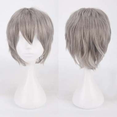 Verish K049 wig base cowok jabrik pendek cosplay rambut wig 30 cm hitam abu gray brown daily lolita 