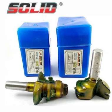 Mata router profil sambungan kayu 408-411 dan 408-421 SOLID rail set