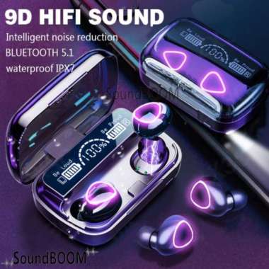 Earphone TWS Wireless Earbuds Handsfree Bluetooth 5.1 Powerbank TWS M10