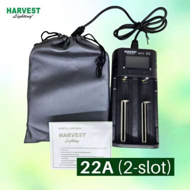 Harvest Lighting Battery Charger Alat Cas Baterai LCD Display 18650 - 22A (2-slot) 22A (2-slot)