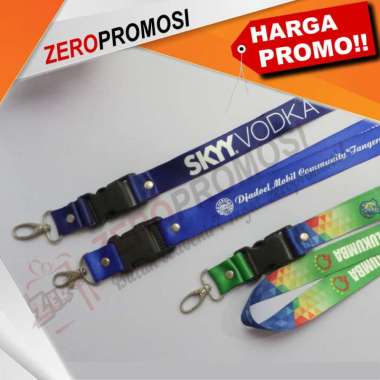 Souvenir Tali ID Card Lebar 2,5cm Custom Logo Dengan Stopper Bahan Nilon
